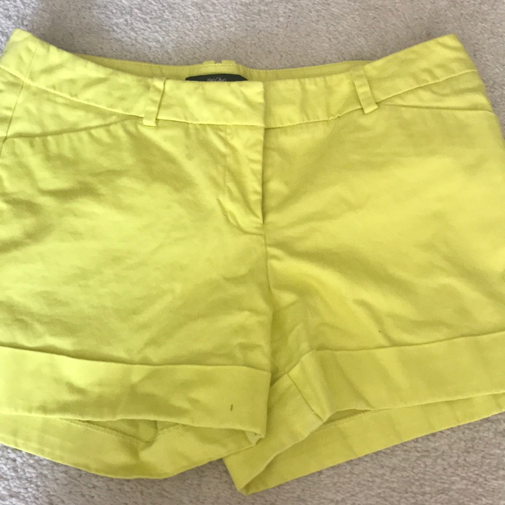 Bright yellow shorts